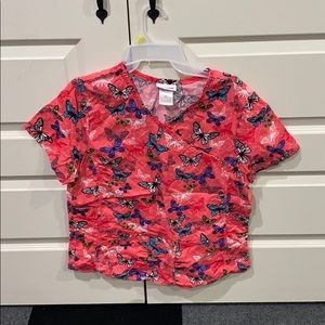 Butterfly Scrub Top